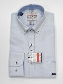 Dario Beltran Pueyo Long Sleeve Casual Shirt - Blue