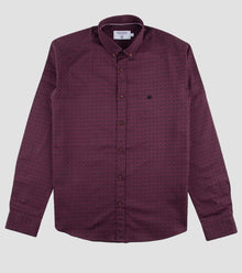 Mish Mash Rain Regular Fit Long Sleeve Casual Shirt - Wine
