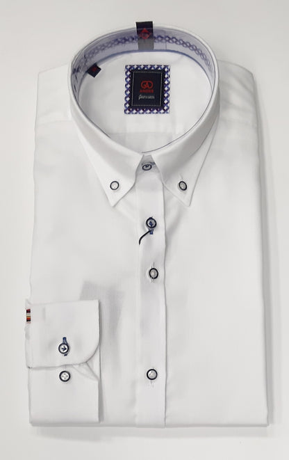 Andre Ralph Long Sleeve Shirt - White