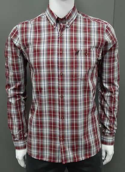 Mish Mash Nova Long Sleeve Check Shirt - Wine