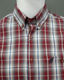 Mish Mash Nova Long Sleeve Check Shirt - Wine