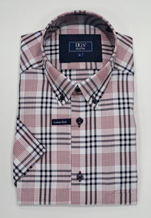 Daniel Grahame Short Sleeve Checkered Casual Shirt - Red