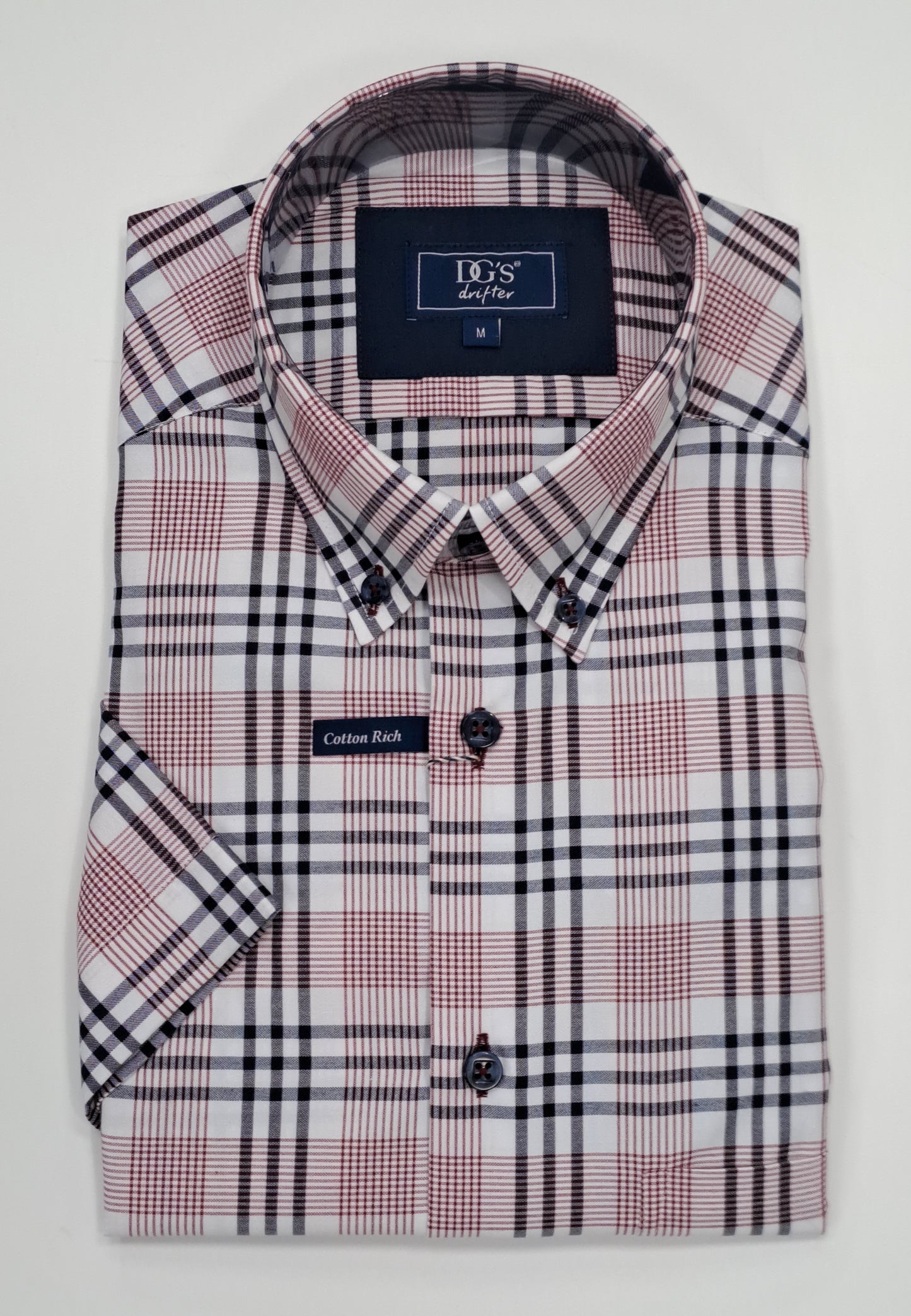 Daniel Grahame Short Sleeve Checkered Casual Shirt - Red