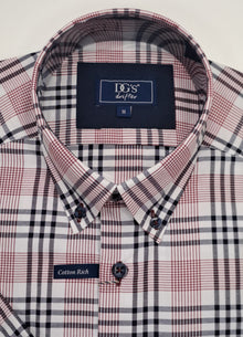 Daniel Grahame Short Sleeve Checkered Casual Shirt - Red