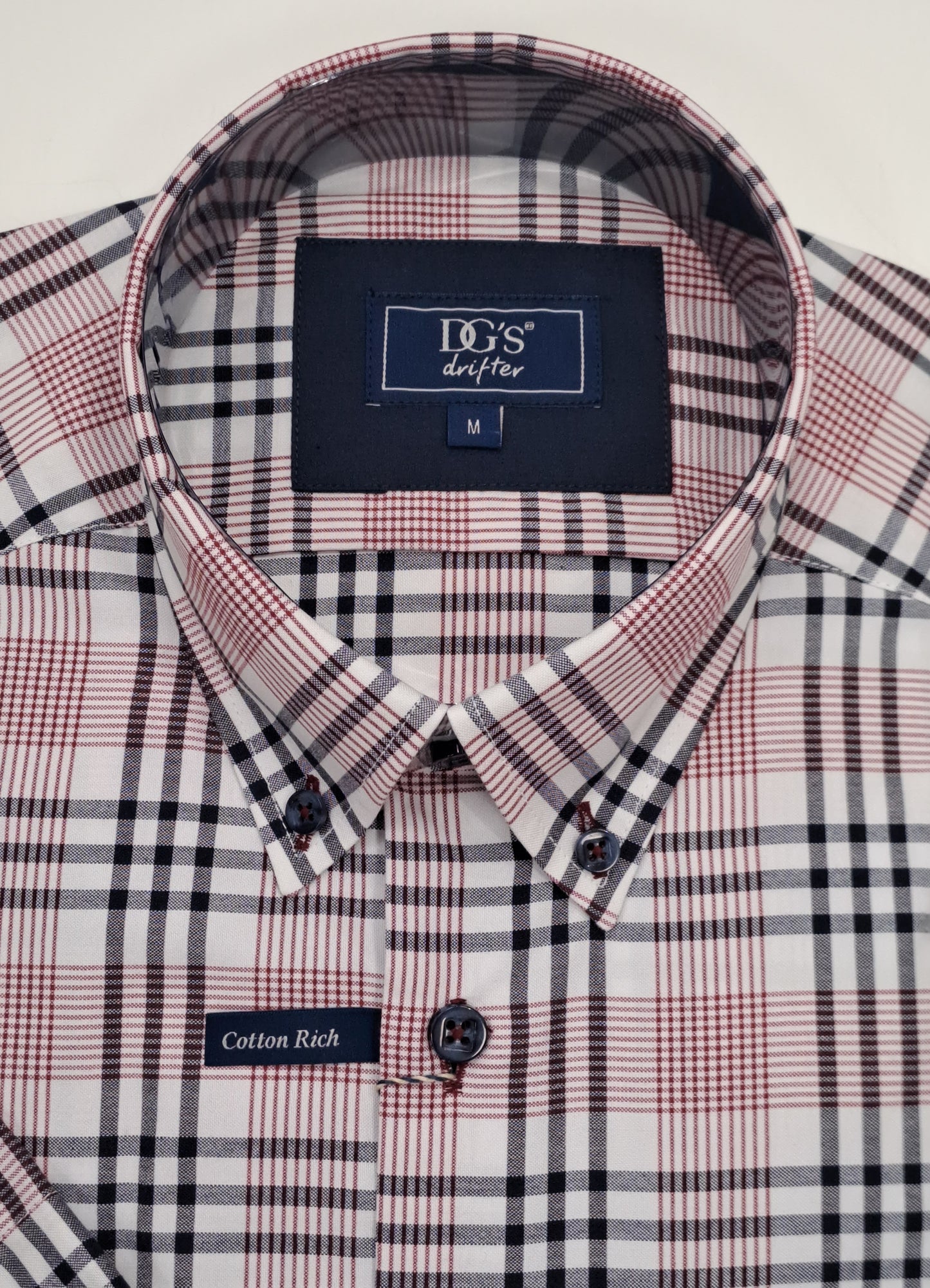 Daniel Grahame Short Sleeve Checkered Casual Shirt - Red