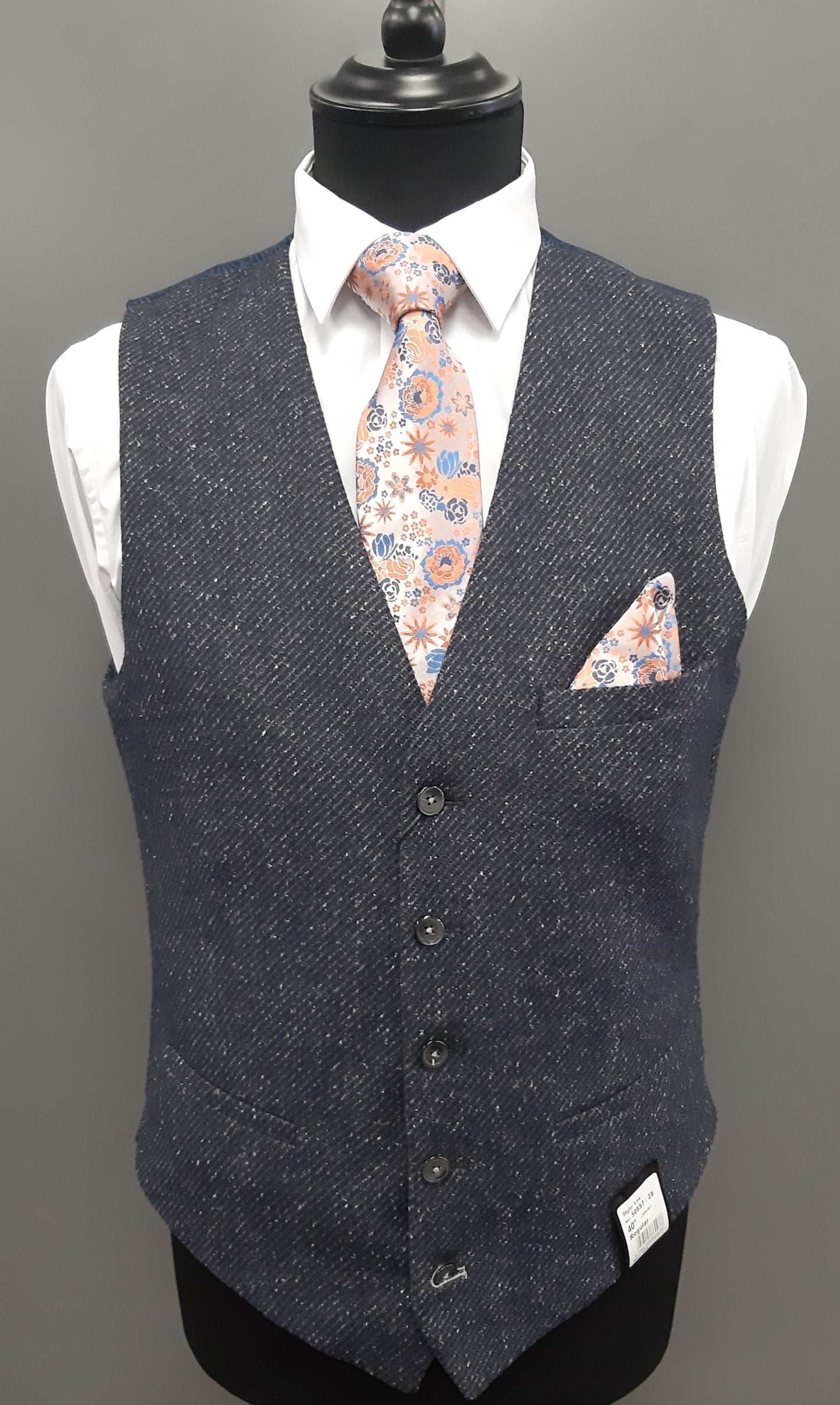 Remus Uomo Leo Waistcoat - Navy