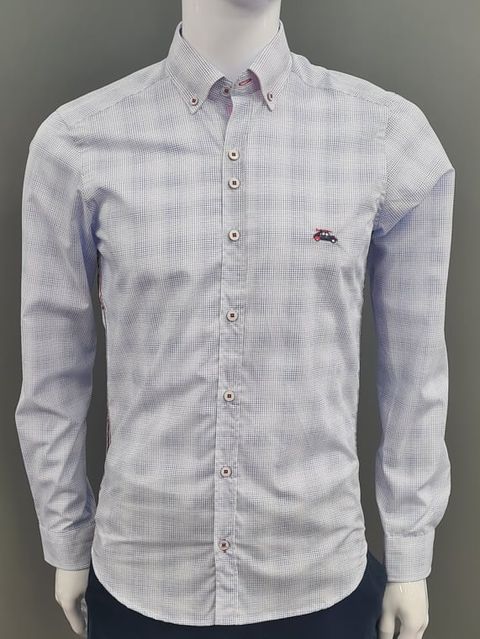The Surf Car Roma Casual Shirt 9052 - Blue/White
