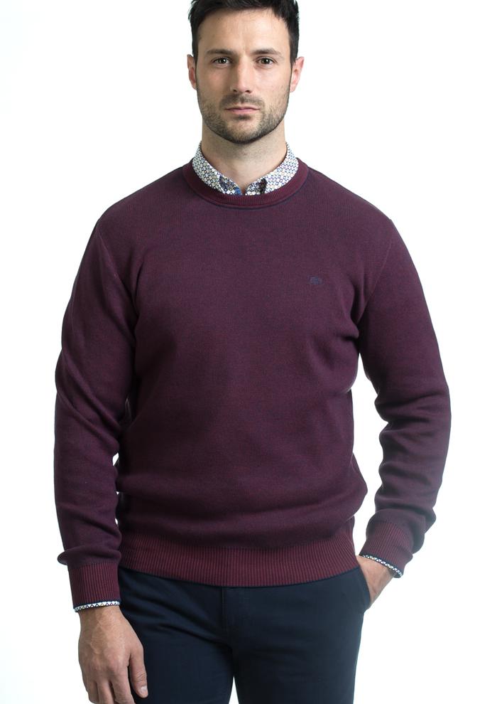 Andre Rush Crew Neck Sweater - Burgundy