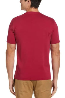 Original Penguin Pin Point Embroidered Logo T-Shirt - Sangria
