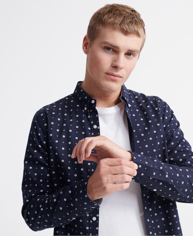 Superdry Classic Shoreditch Print Shirt - Lotus Paisley Indigo