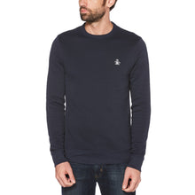 Original Penguin Sticker Pete Fleece Sweatshirt - Dark Sapphire