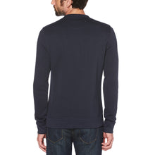 Original Penguin Sticker Pete Fleece Sweatshirt - Dark Sapphire