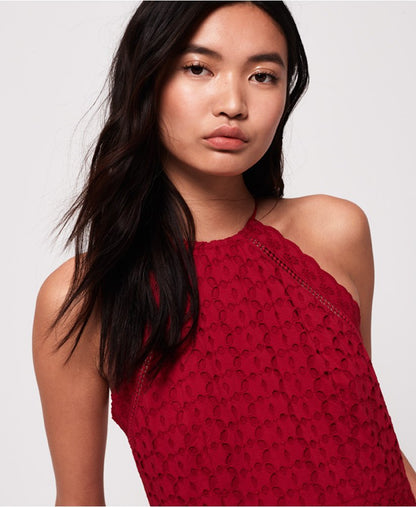 Ladies Superdry Teagan Halter Dress - Nautical Red