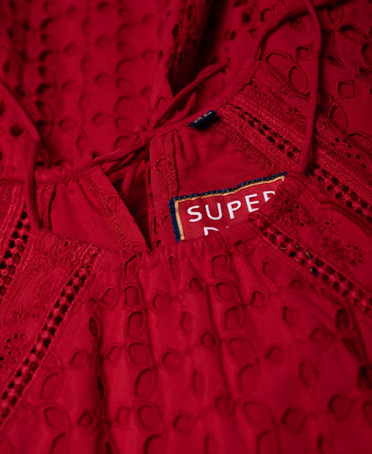 Ladies Superdry Teagan Halter Dress - Nautical Red