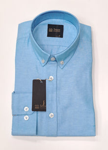 6th Sense Heritage Gold Oxford Long Sleeve Shirt O#2- Teal