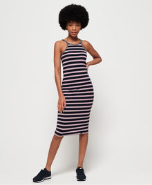 Ladies Superdry Tiana Midi Dress - Red/eclipse/white Stripe