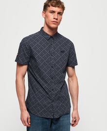Superdry Short Sleeve International Vacation Shirt - Rich Navy Tile