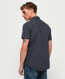 Superdry Short Sleeve International Vacation Shirt - Rich Navy Tile