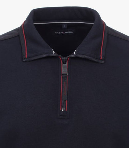 Casa Moda Half Zip Sweater 105 - Dark Blue