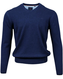 Andre Valencia V-Neck Sweater - Navy