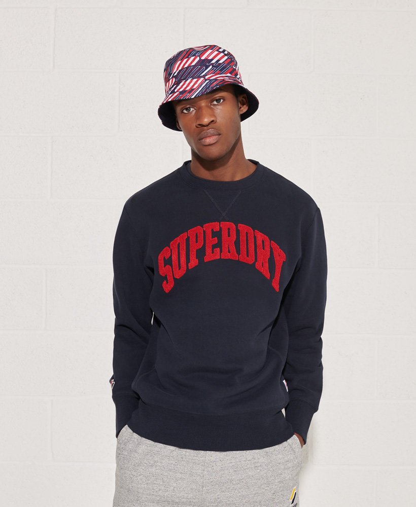 Superdry Sport True Varsity Crew Sweatshirt - Eclipse Navy