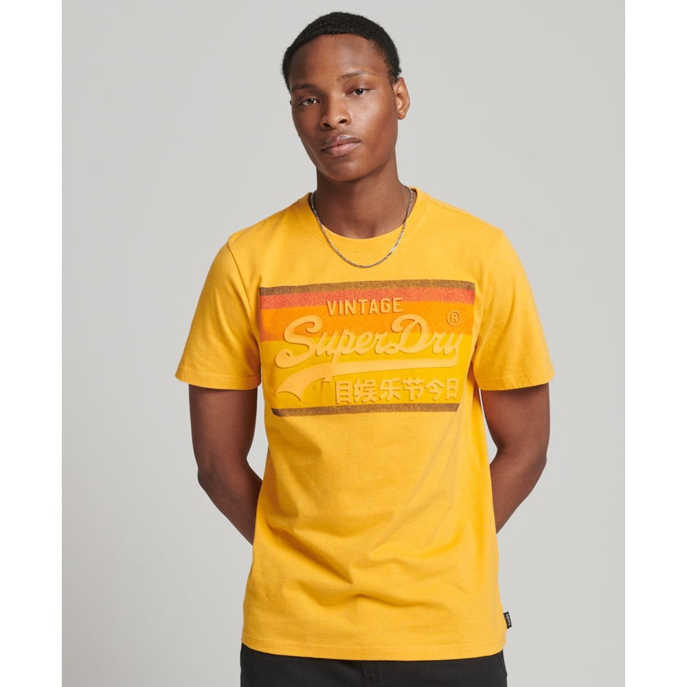 Superdry Organic Cotton Vintage Cali T-Shirt - Desert Ochre Yellow Marl