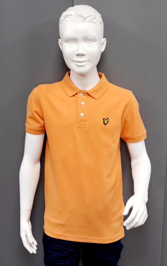 Boys Lyle & Scott Polo Shirt - Winter Orange Marl