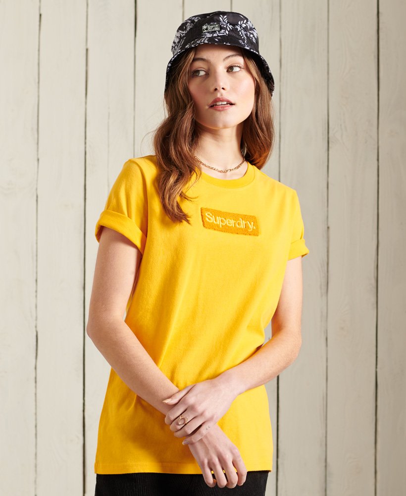 Superdry yellow t clearance shirt