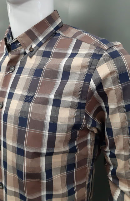 Mish Mash Rebel Long Sleeve Check Shirt - Cinnamon