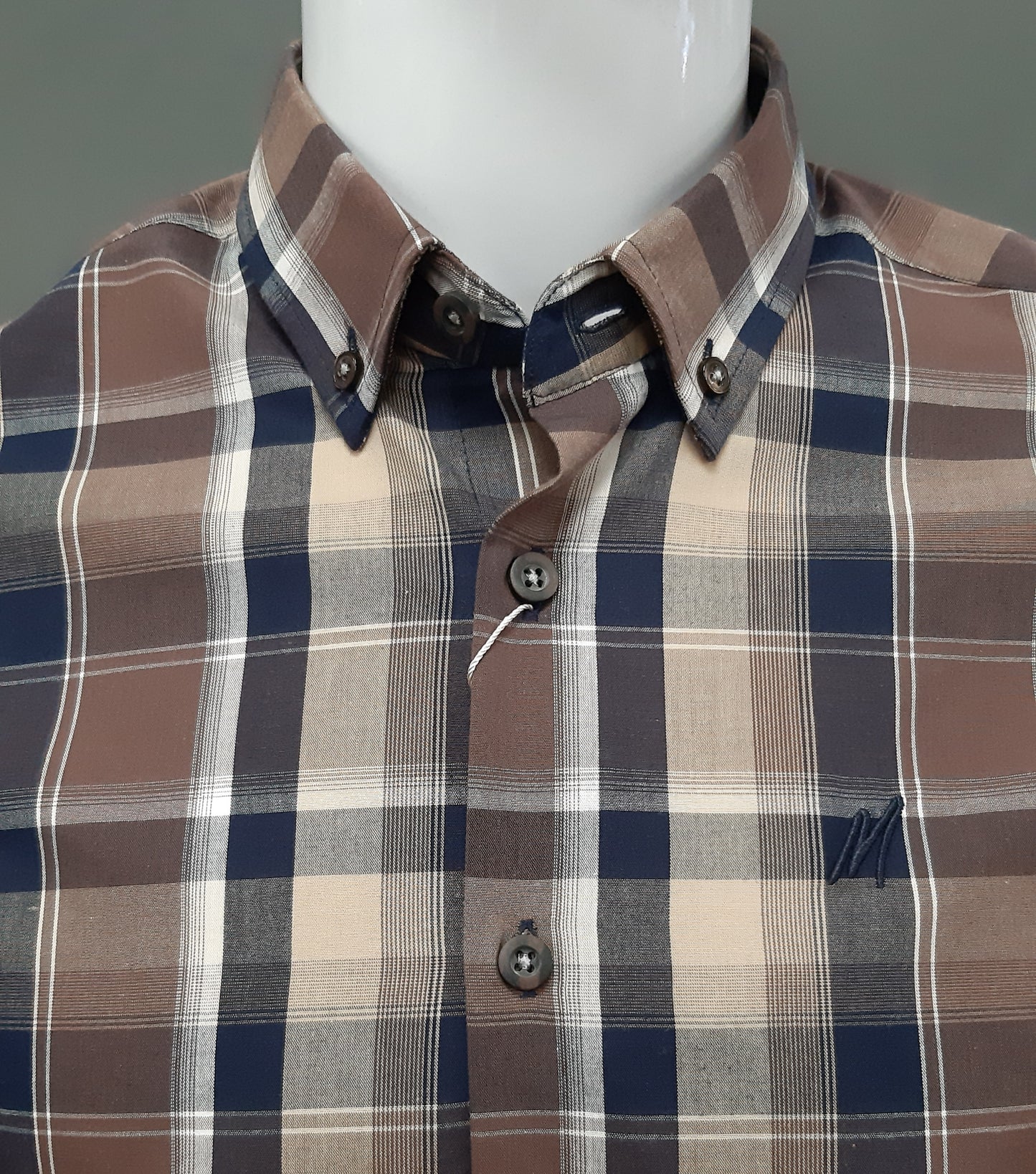 Mish Mash Rebel Long Sleeve Check Shirt - Cinnamon