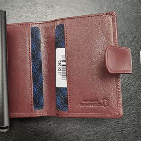 Dice Mini Burgundy Leather Wallet Ridley Range - Burgundy