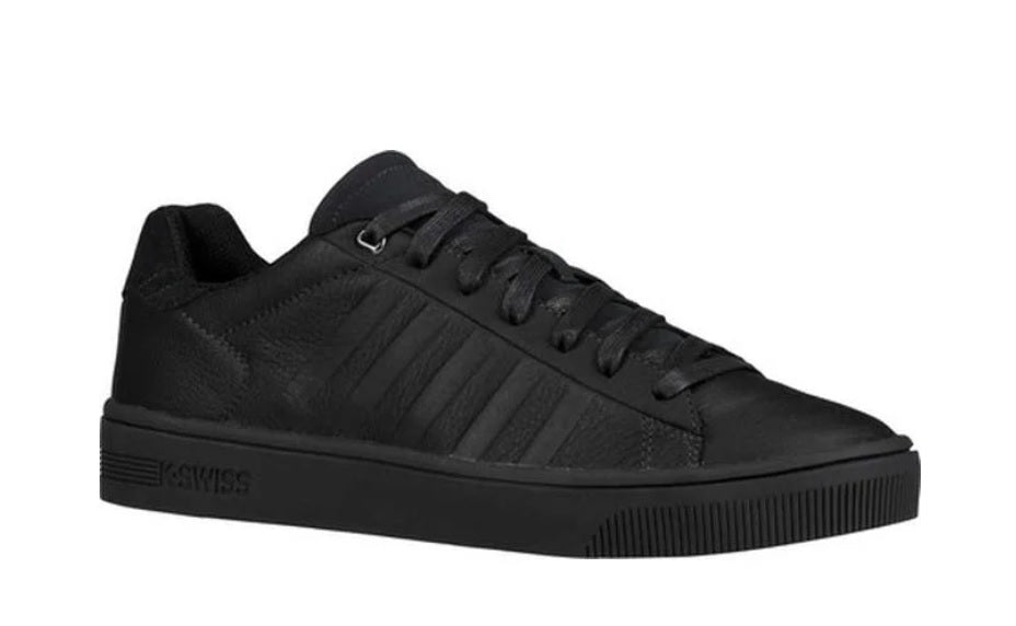 K swiss black leather on sale trainers