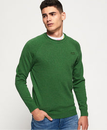 Superdry Orange Label Cotton Crew Jumper - Woodrush Marl