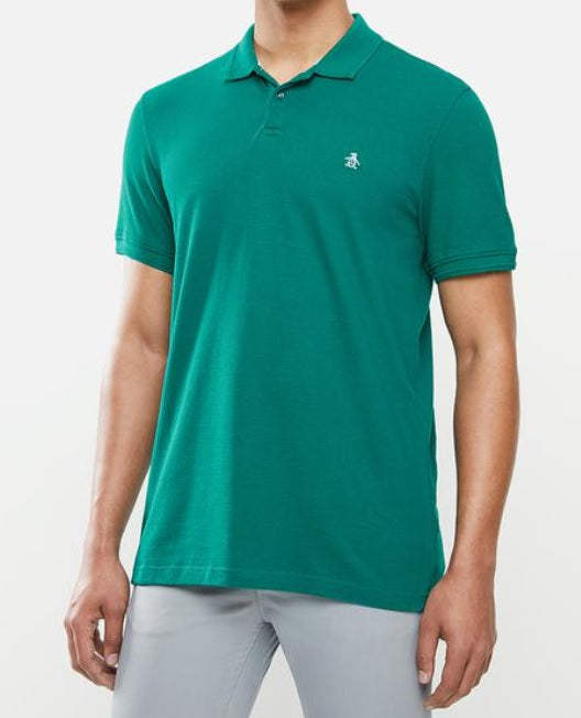 Original Penguin Raised Rib Polo Shirt - Deep Lake