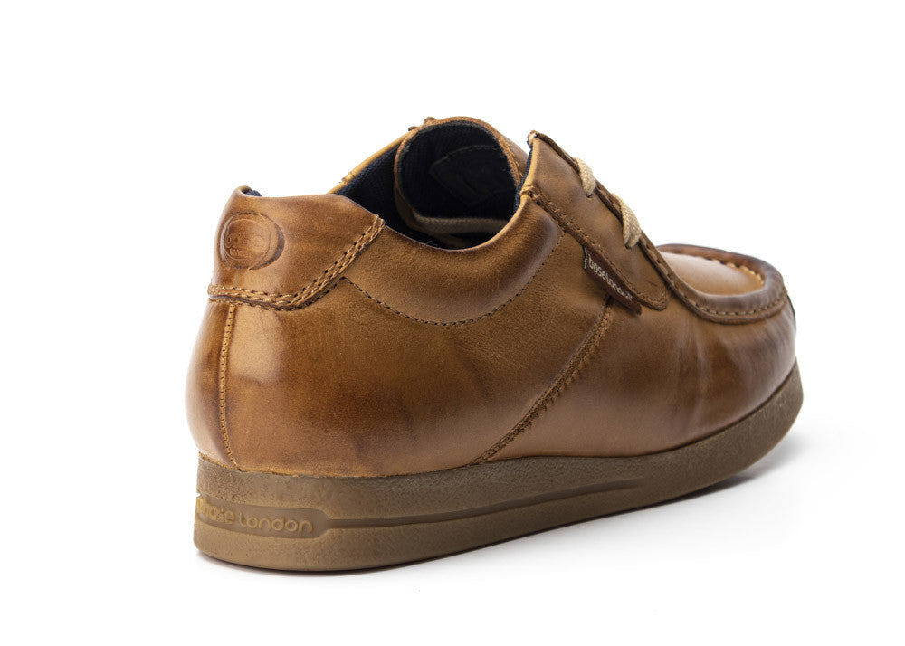 Base London Event Waxy Lace Up Shoe -Tan