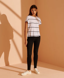 Ladies Superdry High Rise Skinny Jean- Livingston Black