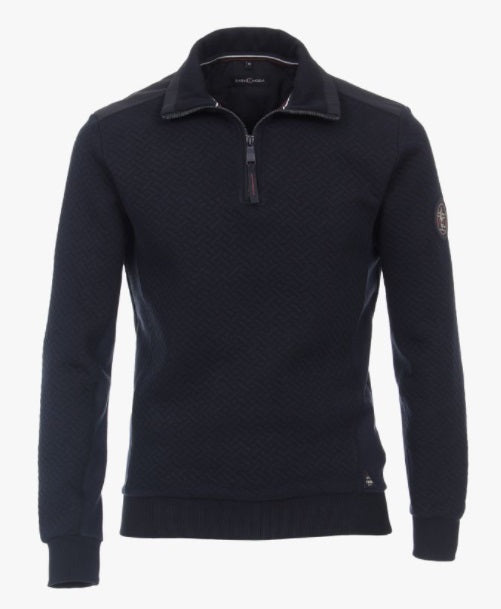 Casa Moda Half Zip Sweatshirt - 105 Dark Blue