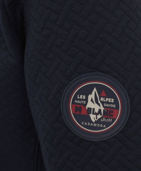 Casa Moda Half Zip Sweatshirt - 105 Dark Blue