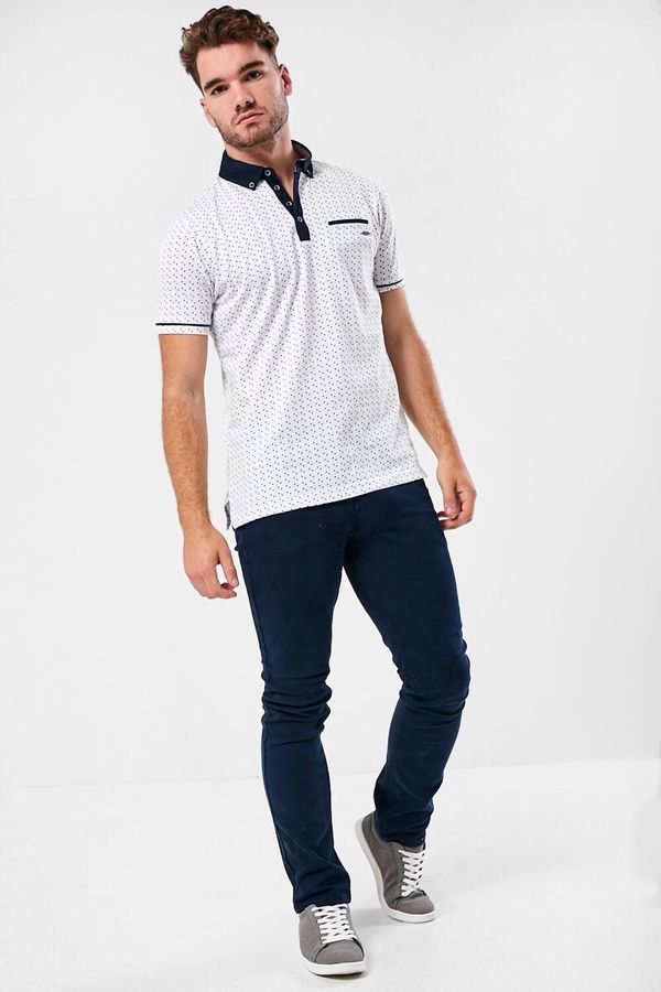 Bewley & Ritch Sly Polo Shirt - White/Navy