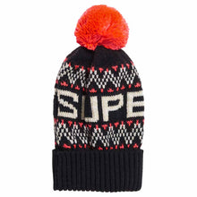 Ladies Superdry Chevron Beanie - Navy