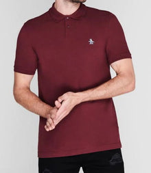 Original Penguin Raised Rib Short Sleeve Polo Shirt - Tawny Port