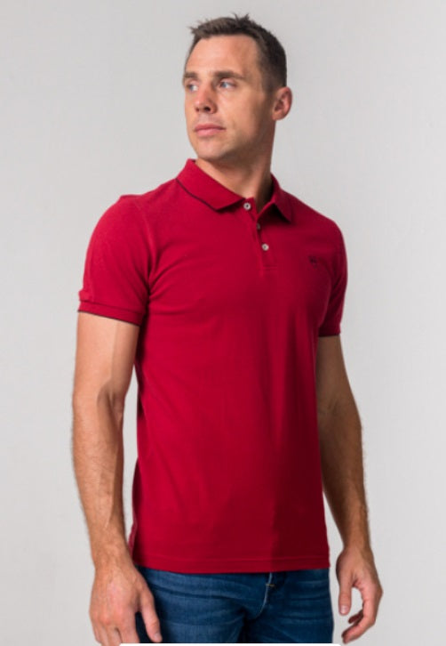 XV KINGS Tallahassee Polo Shirt - Ruby Split