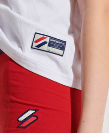 Ladies Superdry Code SL Stacked APQ BOxy Tee - Optic