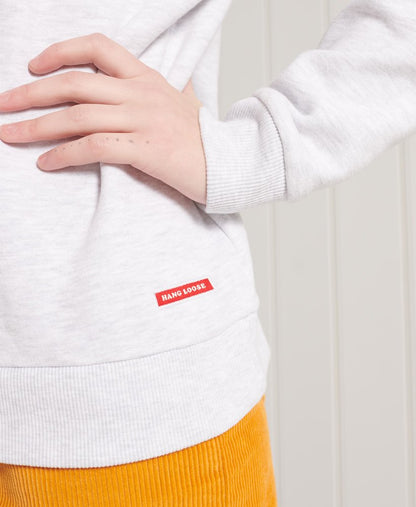 Ladies Superdry Vintage Logo Cali Crew - Ice Marl