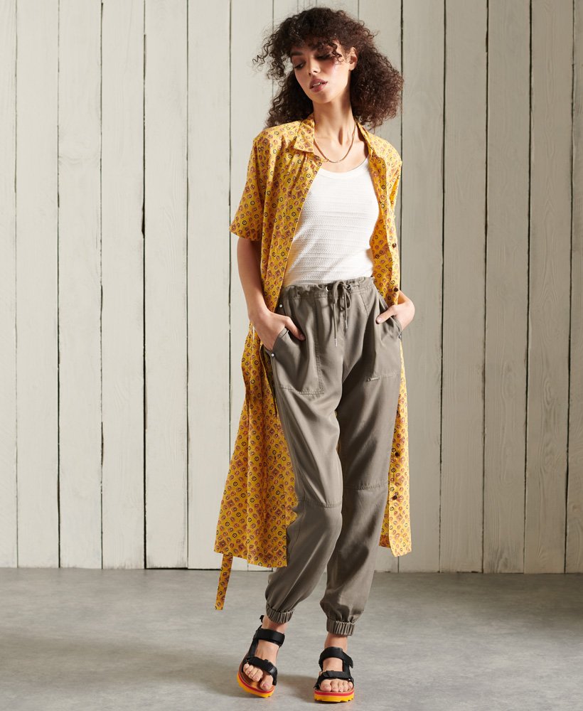 Ladies Superdry Sonoran Tencel Joggers - Bungee Cord