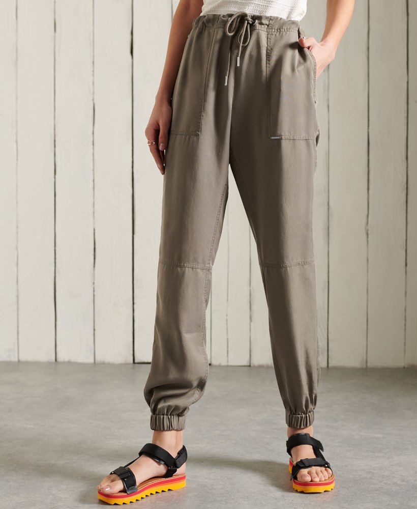 Ladies Superdry Sonoran Tencel Joggers - Bungee Cord