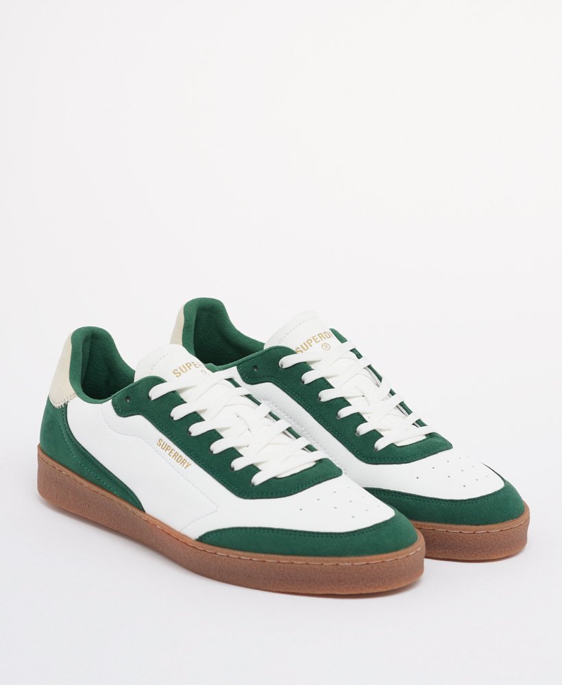 Superdry Vegan Retro Sleek Trainers - White/bowling Green