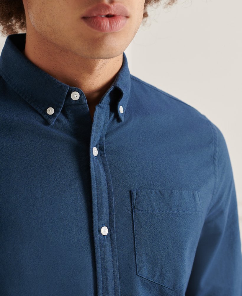 Superdry Studios Organic Cotton Uni Oxford Shirt - Petrol
