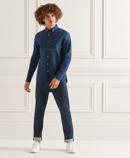 Superdry Studios Organic Cotton Uni Oxford Shirt - Petrol