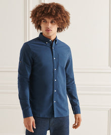 Superdry Studios Organic Cotton Uni Oxford Shirt - Petrol